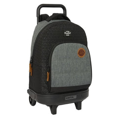 MOCHILA ESCOLAR+CARRO COMPACT EXTRAIBLE BLACKFIT8 OLD SCHOO | SAFTA, S,A,