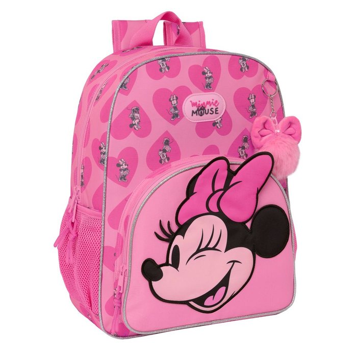 Mochila de 33 cm adaptable Carro Minnie Mouse Loving SAFTA