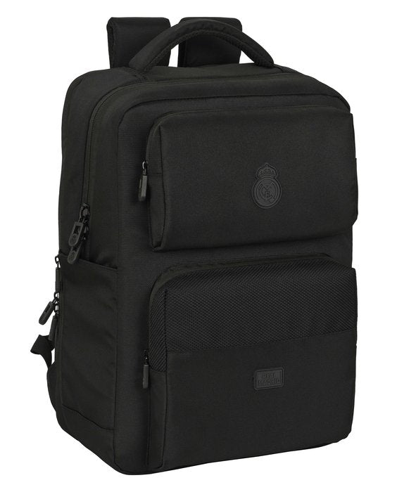 Mochila 2 Bolsillos Portátil 15,6'' USB Real Madrid Premium SAFTA Imagen principal del producto