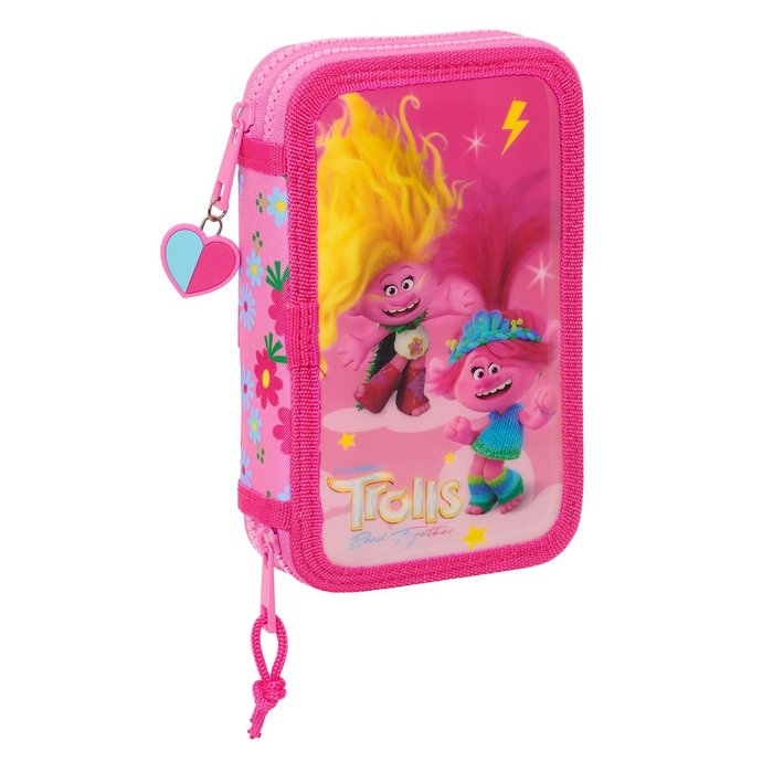 Plumier doble pequeño 28 piezas Trolls SAFTA