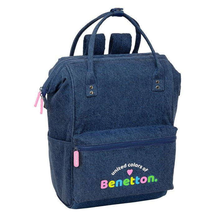 Mochila con asas para portátil 13 Benetton Denim SAFTA