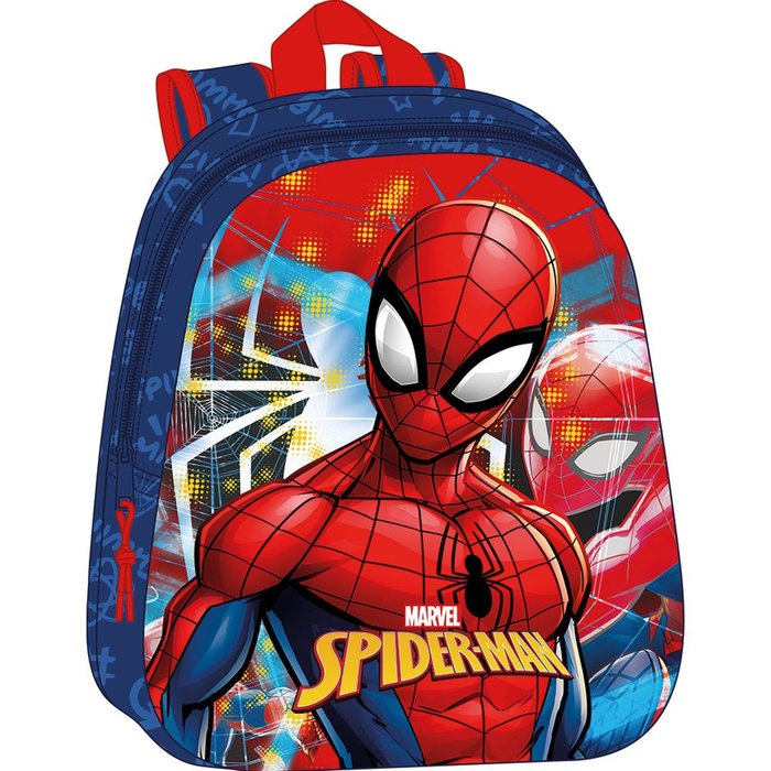 🕷️ MOCHILA GUARDERÍA 3D SPIDER-MAN 33X27CM 🕸️🔴🔵 Imagen principal del producto