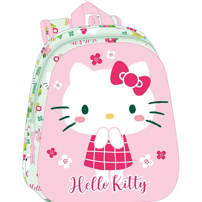 🎀 MOCHILA GUARDERÍA 3D HELLO KITTY 33X27CM 🐱💖 Imagen principal del producto