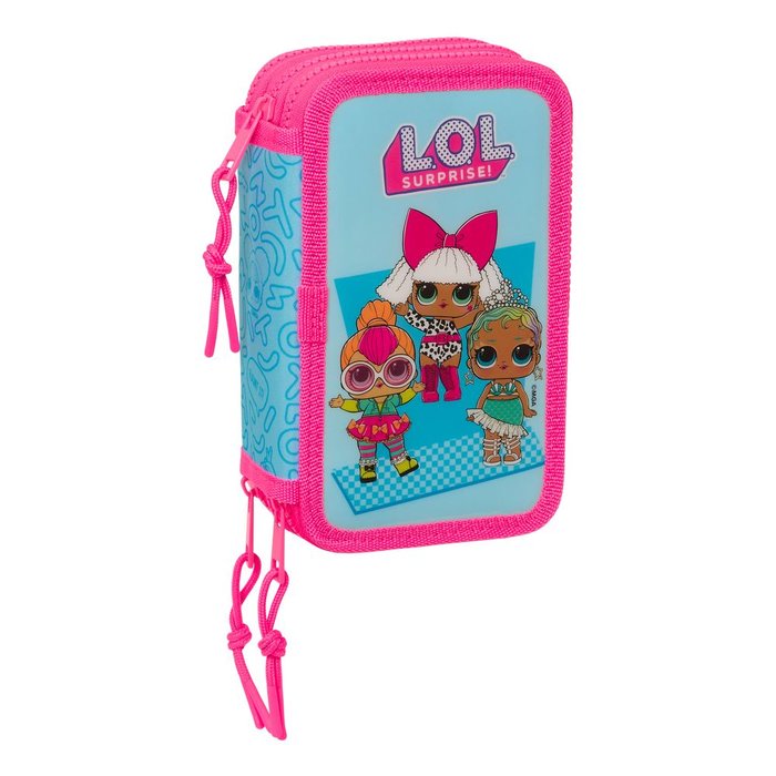 Plumier triple LOL Surprise! Divas SAFTA para niños y adultos