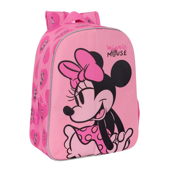 Mochila Infantil Adaptable Carro Front-Inter Minnie Mouse Loving SAFTA