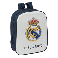 MOCHILA GUARDERIA 3D 22CM REAL MADRID 27X22CM | SAFTA, S,A,