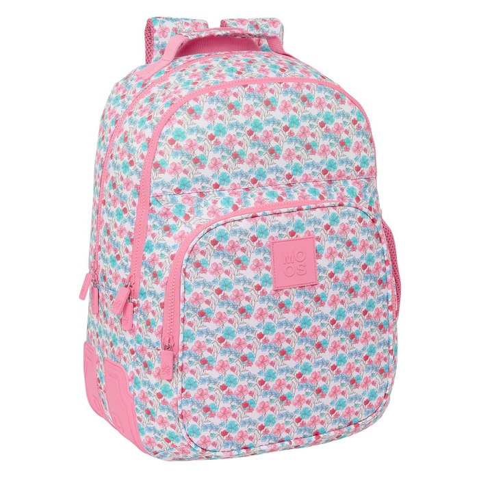 MOCHILA DOBLE CANTONERAS ADAPTA CARRO RECICLADO MOOS FLORES | SAFTA, S,A,