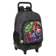 MOCHILA ESCOLAR + CARRO COMPACT EXTRAIBLE AVENGERS VENDETTA | SAFTA, S,A,