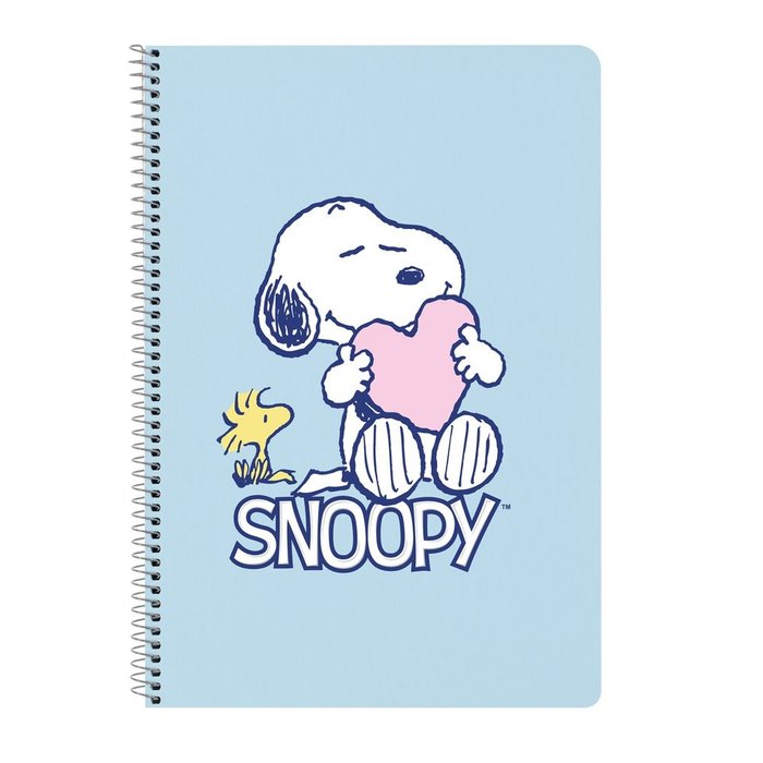 Cuaderno Folio 80 H. Tapas Duras 1 Diseño Snoopy Love Marca Safta