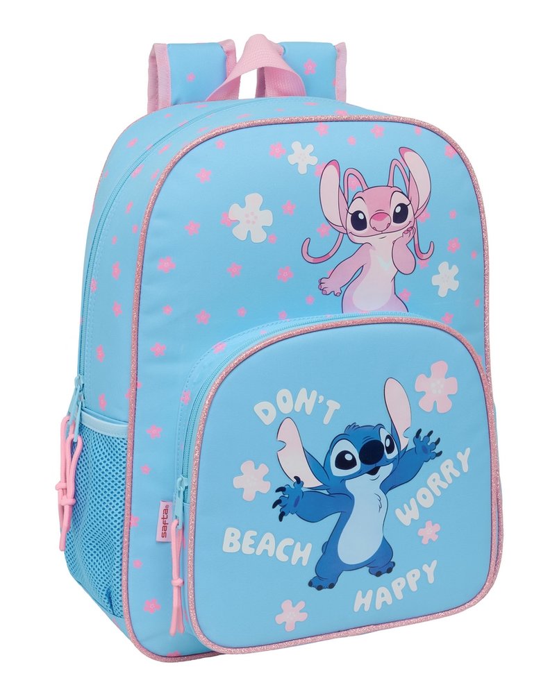 MOCHILA ESCOLAR 42CM ADAPT,CARRO STITCH HAPPY | SAFTA, S,A,