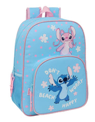 MOCHILA ESCOLAR 42CM ADAPT,CARRO STITCH HAPPY | SAFTA, S,A,