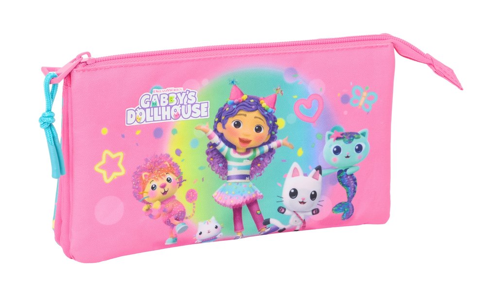 PORTATODO TRIPLE GABBY´S DOLLHOUSE CONFETTI | SAFTA, S,A, Imagen principal del producto