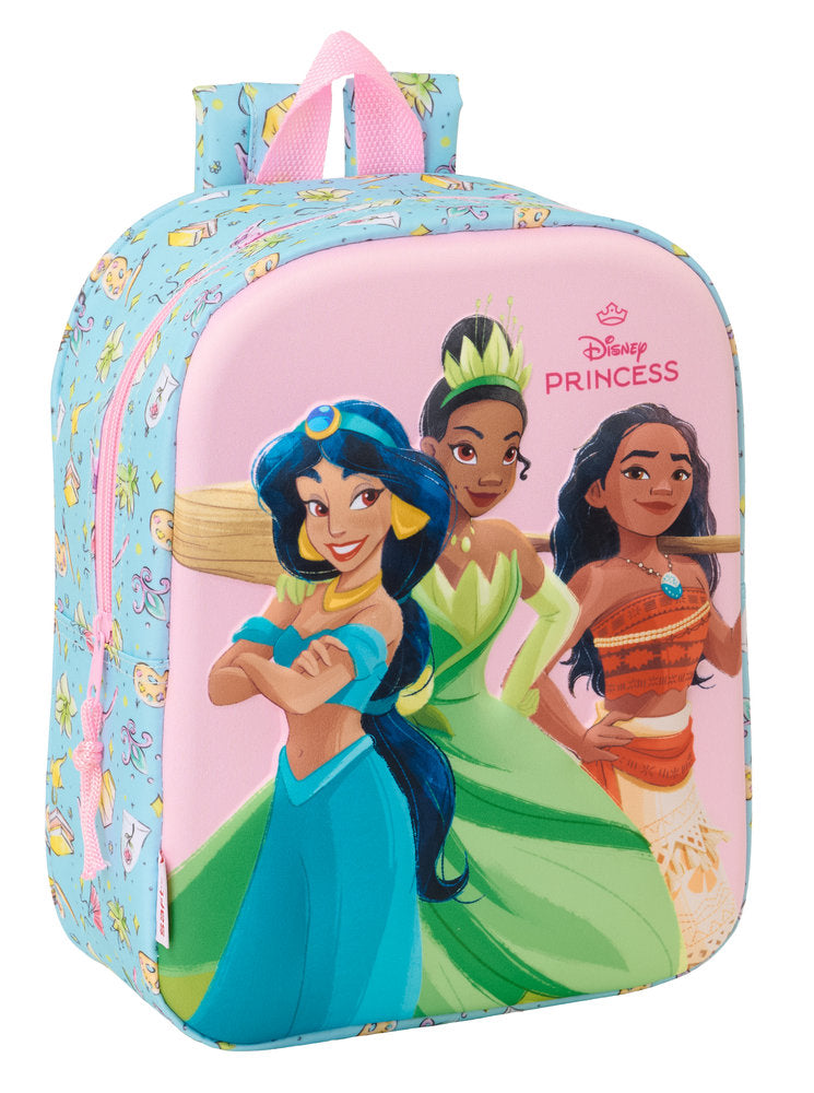 MOCHILA GUARDERIA 3D 27CM PRINCESAS DISNEY | SAFTA, S,A, Imagen principal del producto