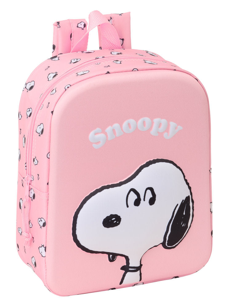Mochila Guarderia 3D Snoopy SAFTA 27 cm Rosa Claro Imagen principal del producto