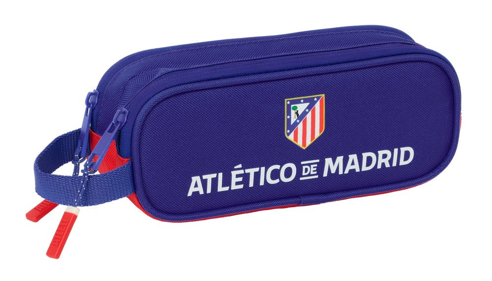 Portatodo Doble Atletico de Madrid SAFTA 21x8 cm Rojo Azul Blanco