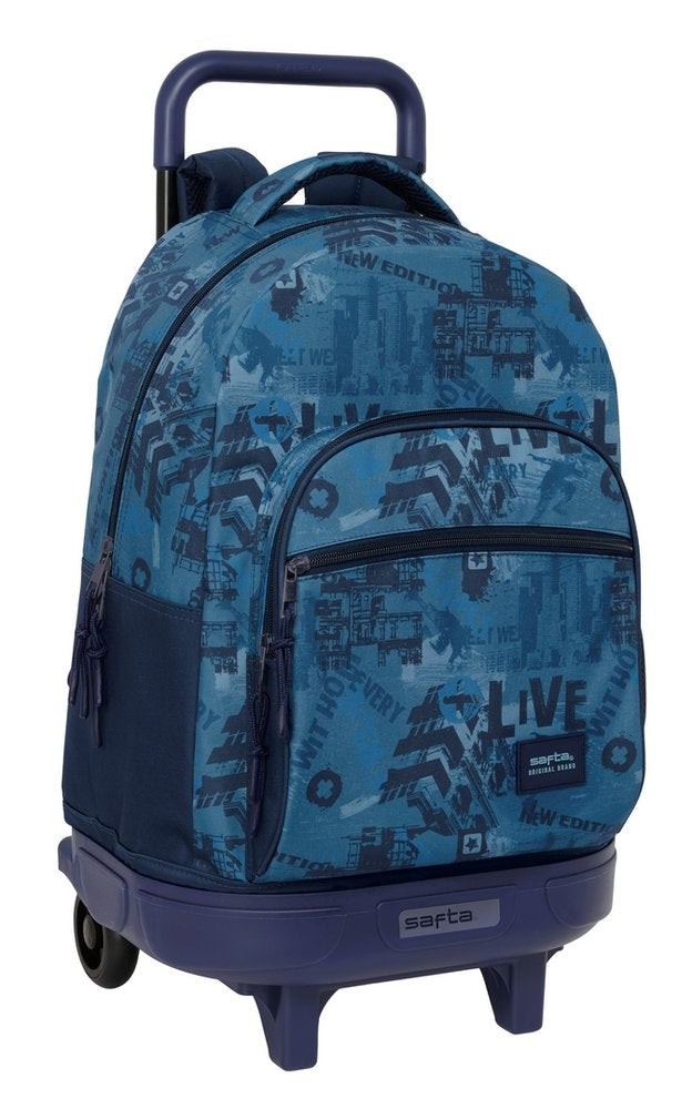 Mochila escolar 45 cm carro compacto extra Safta New Edition