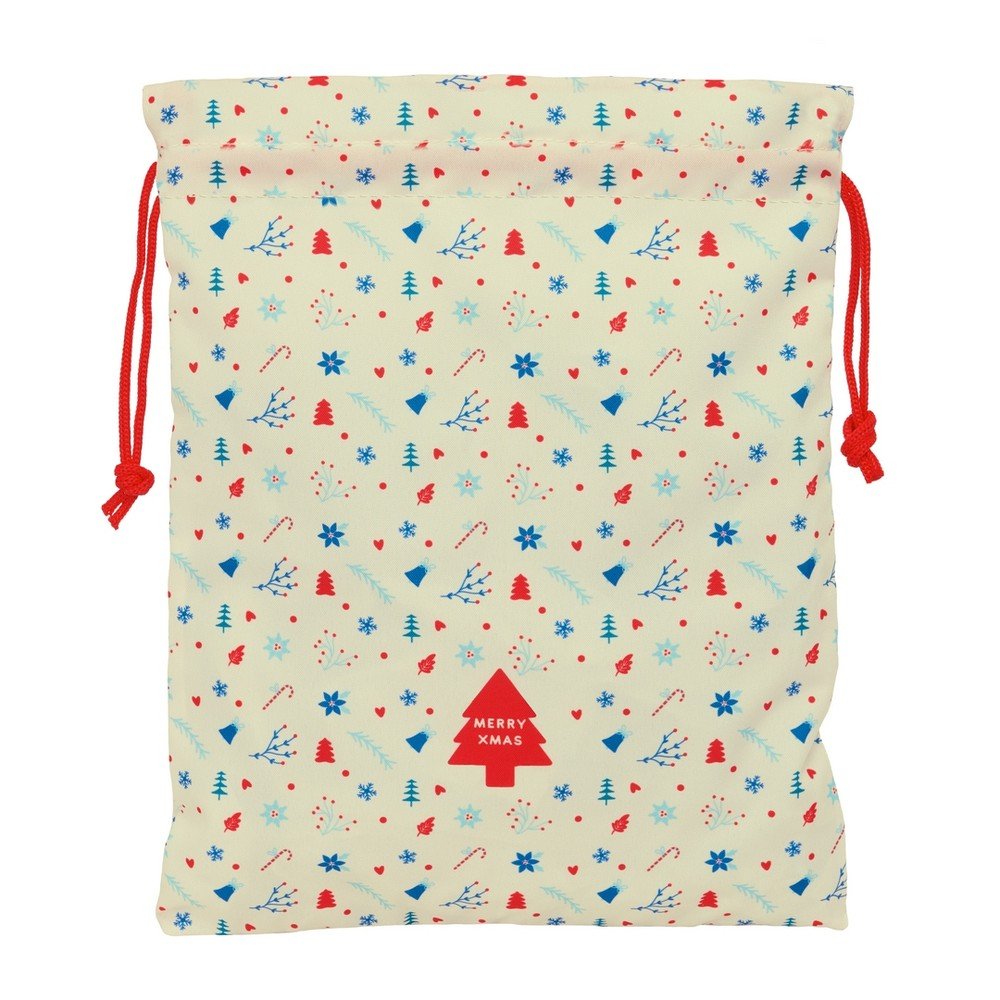 Saquito Plano Safta Navidad Árbol Estampado Marca Safta