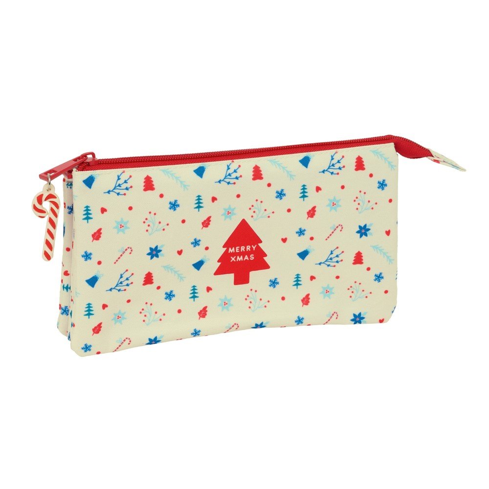 Portatodo triple iconos Merry Xmas 22x12x3 cm SAFTA Imagen principal del producto