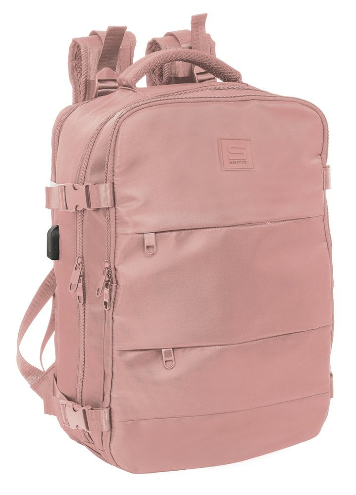 MOCHILA VIAJE CABINA 44CM PORTATIL 15,6'' SAFTA ROSA | SAFTA, S,A,
