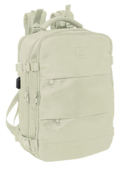 MOCHILA VIAJE CABINA 44CM PORTATIL 15,6'' SAFTA BEIGE | SAFTA, S,A,