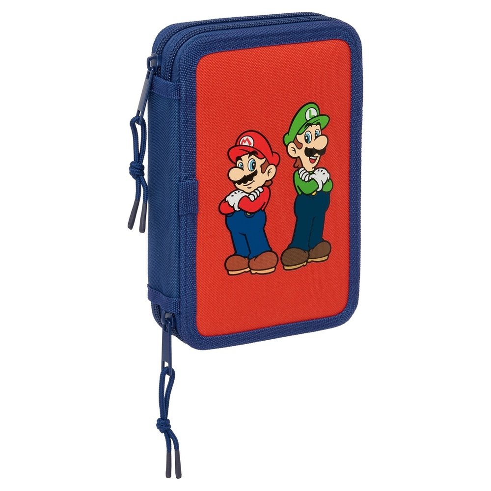 Plumier doble Pqño 29 pcs Super Mario Mamma Mia SAFTA