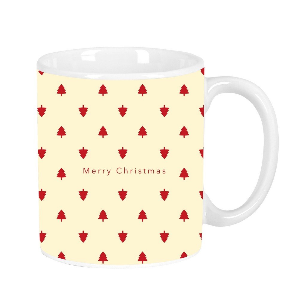 Taza grande arbolitos Merry Xmas SAFTA