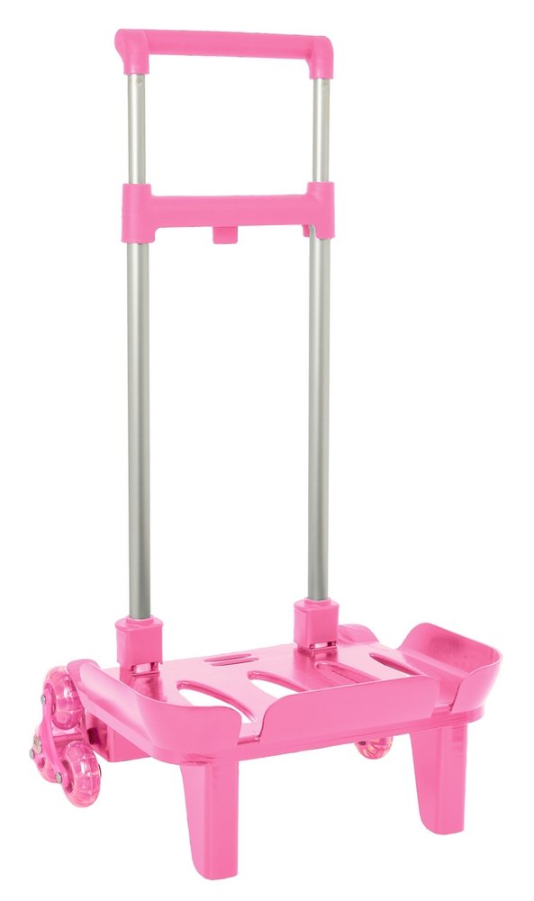CARRO PORTAMOCHILAS PLEGAB, TRIPLE RUEDA ROSA CLARO | SAFTA, S,A,