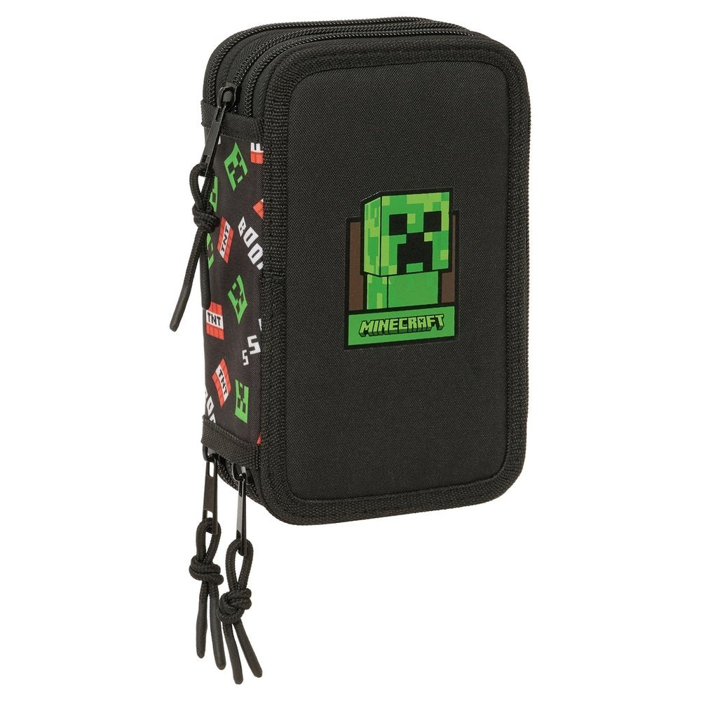 Plumier Triple 37 Piezas Minecraft SAFTA