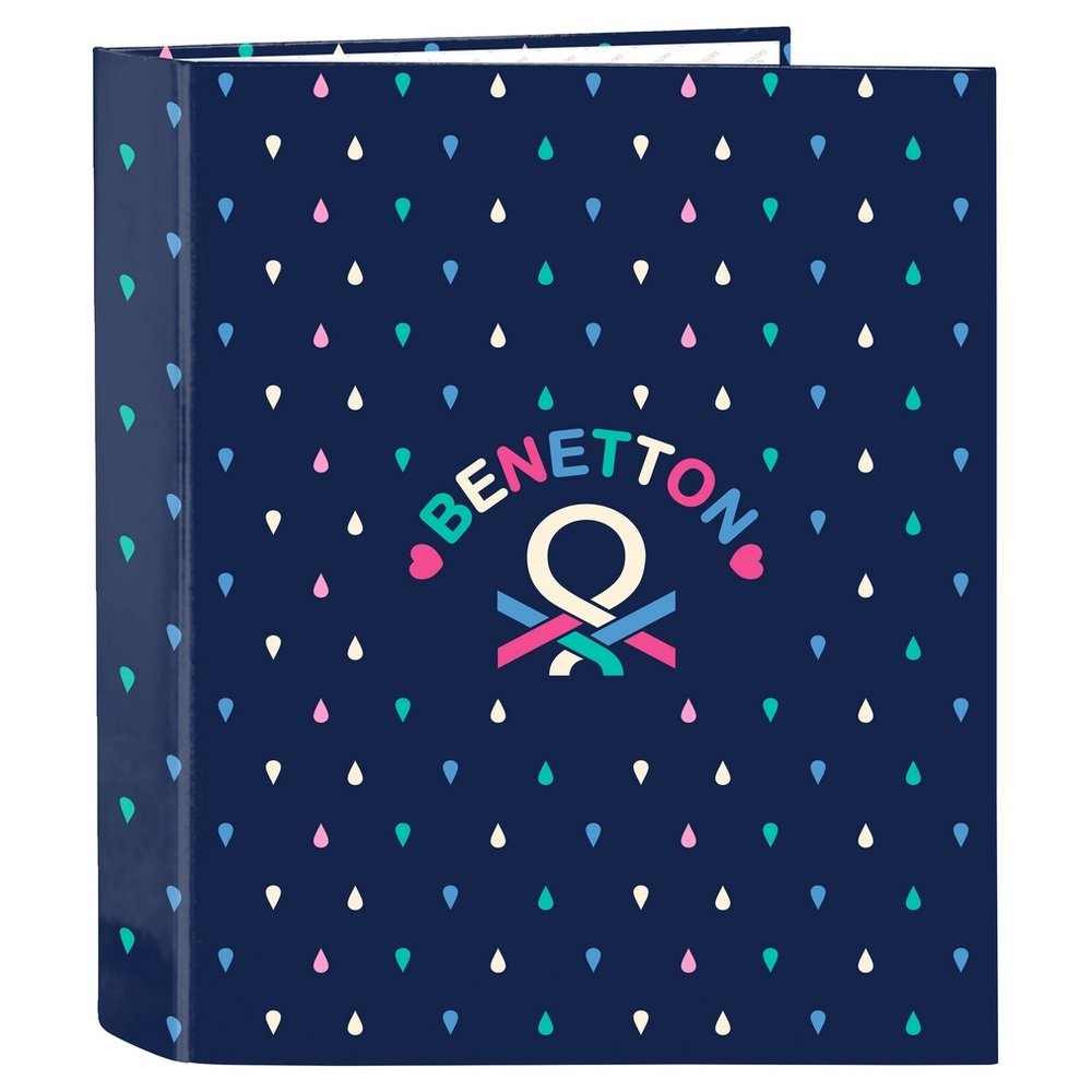 Carpeta Carton Folio 4 Anillas Lomo Ancho Benetton Drop Marca Safta