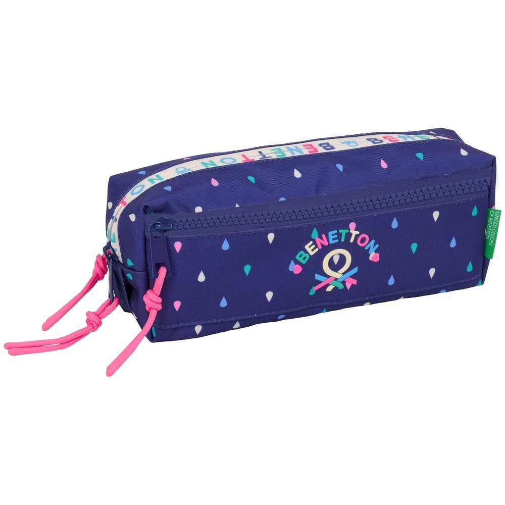 Portatodo triple pequeño con goma elastica Benetton Drop SAFTA