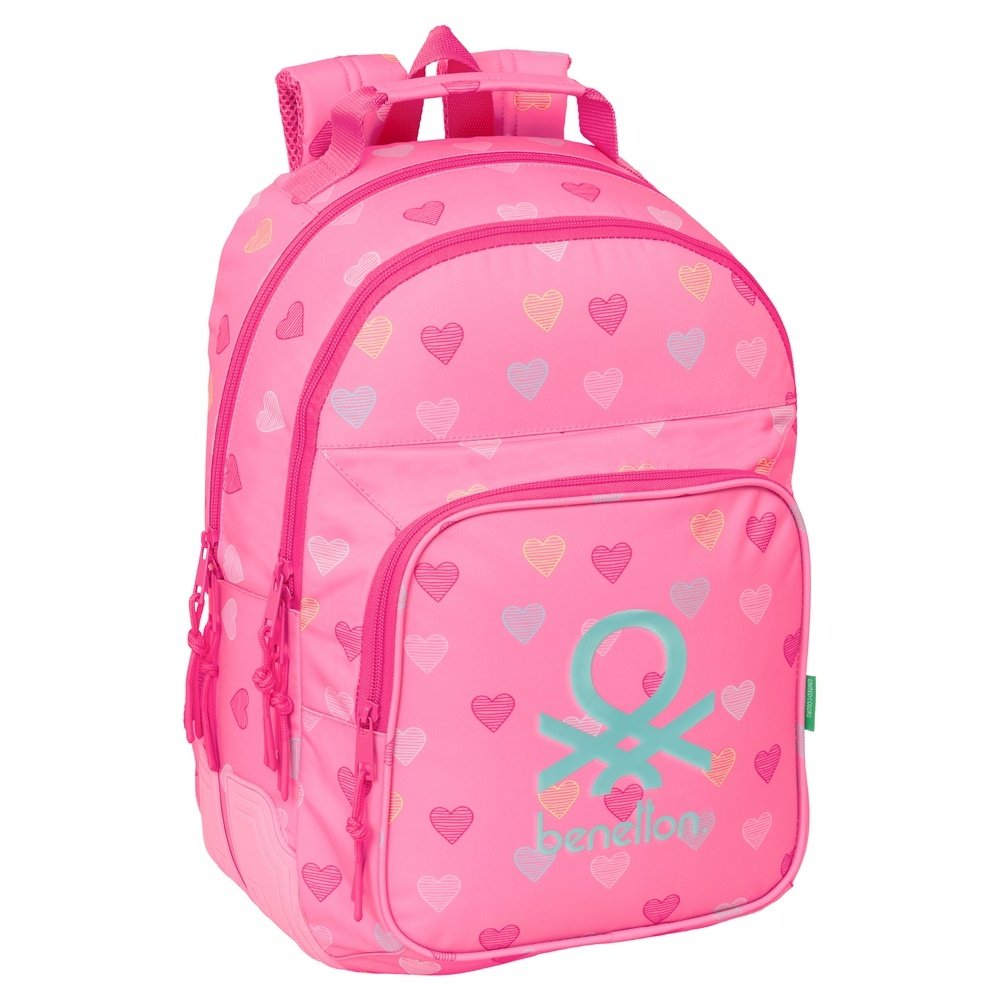 Mochila Doble Cantoneras 42x32 Adapt. Carro Benetton Heart SAFTA Imagen principal del producto