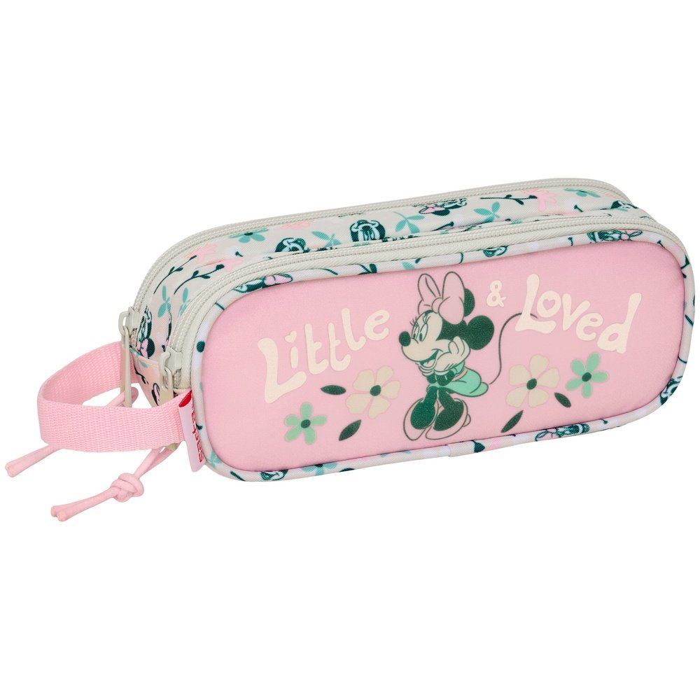 Portatodo doble Minnie Mouse Minty SAFTA 21 cm rosa floral