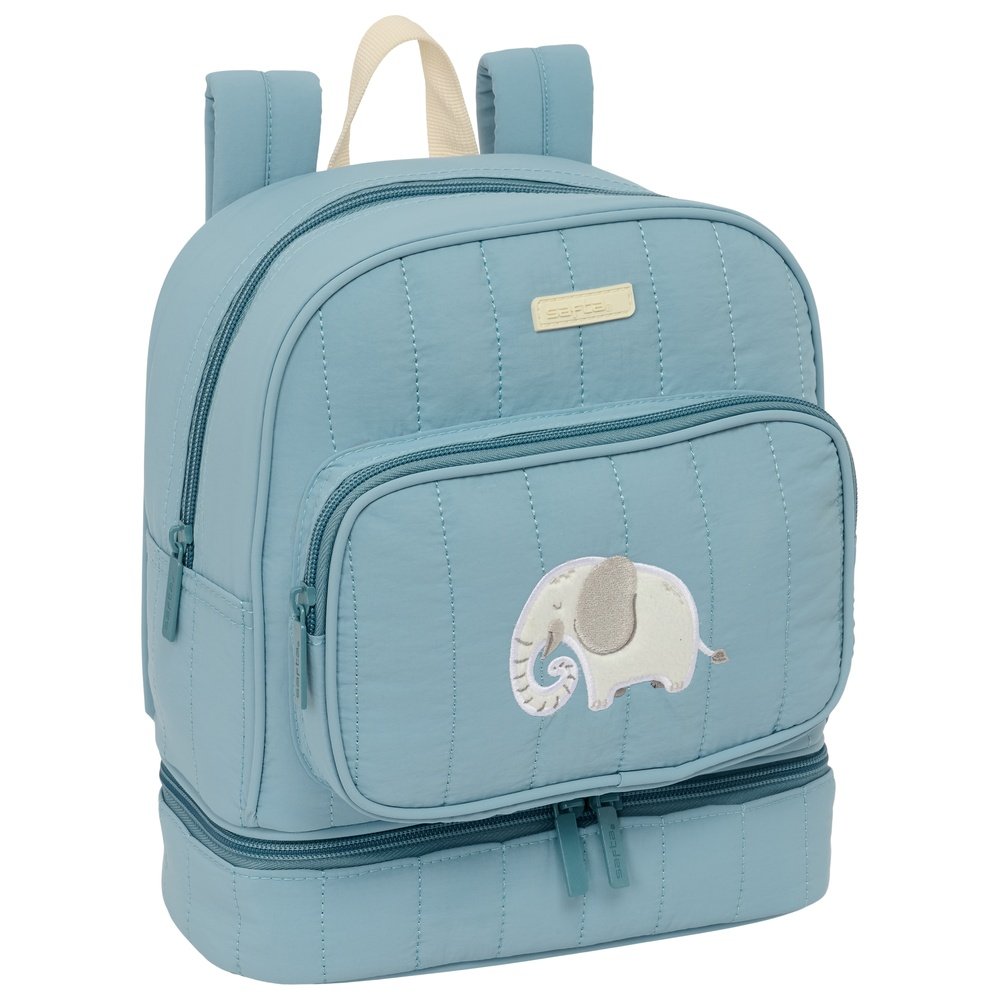 Mochila guarderia con nevera 27x22 Safta Elefante