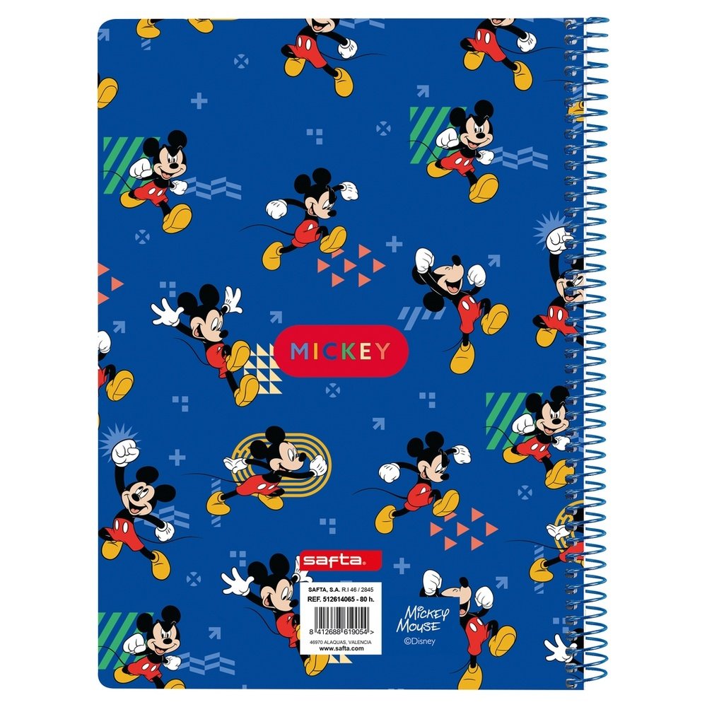 LIBRETA CUARTO 80 HOJAS TAPAS DURAS MICKEY MOUSE TODAY 15,5x22x1cm Imagen principal del producto