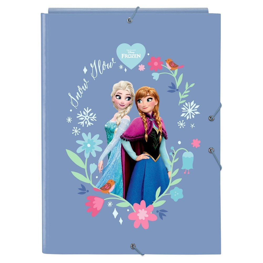 Carpeta Cartón Folio con Gomas Solapas Frozen SAFTA
