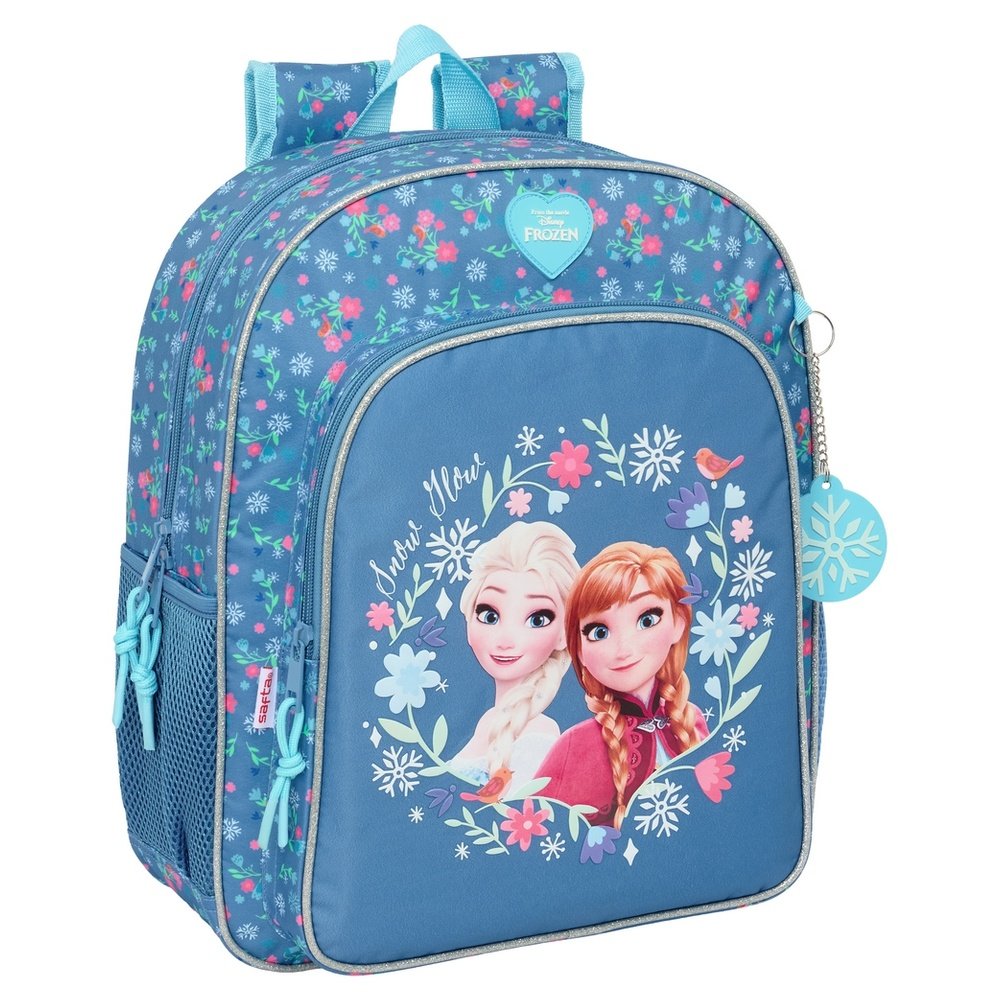 Mochila Junior 38x32 Rejilla Lateral Adapt a Carro Frozen SAFTA