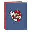 Carpeta Cartón Folio 4 Anillas Super Mario - Safta