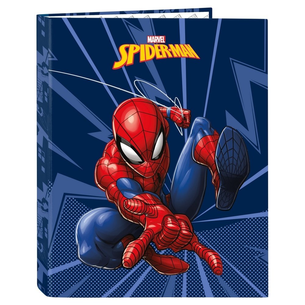 Carpeta Cartón Folio 4 Anillas Mixtas Spider-Man | Safta