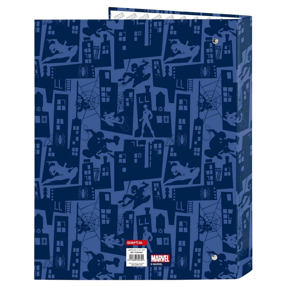 Carpeta Cartón Folio 4 Anillas Mixtas Spider-Man | Safta