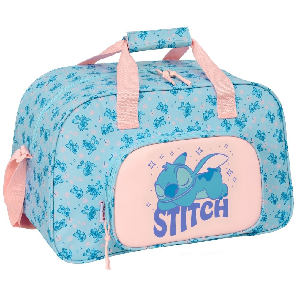 Bolsa Deporte Stitch Ohana SAFTA S.A. Azul Claro y Rosa Palo Imagen principal del producto