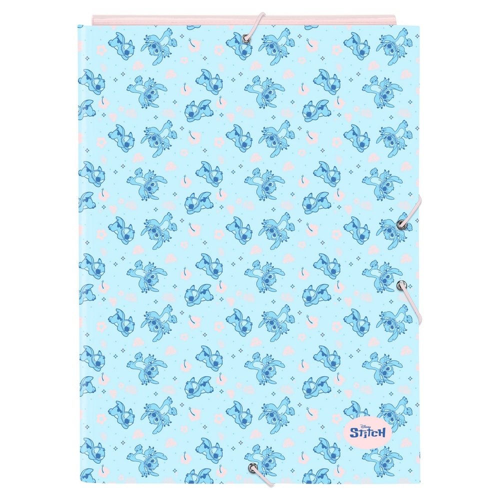 Carpeta Cartón Folio Gomas Solapas Stitch Ohana SAFTA