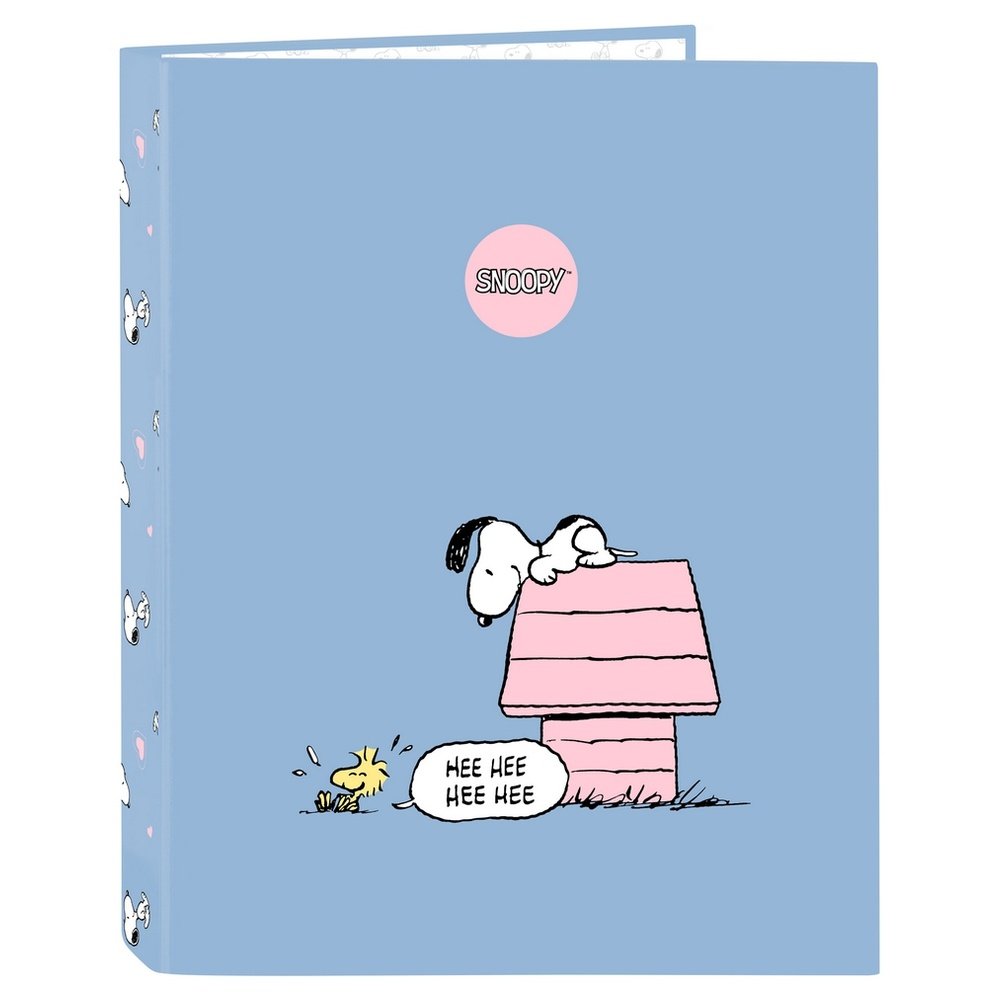 Carpeta Cartón Folio 4 Anillas Mixtas Snoopy SAFTA