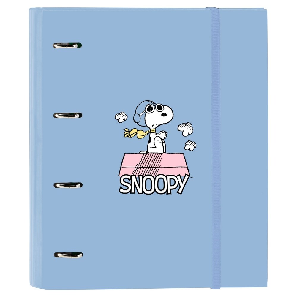 Carpebloc con Recambio A4 100 H. Goma 5 Separadores Snoopy Marca Safta