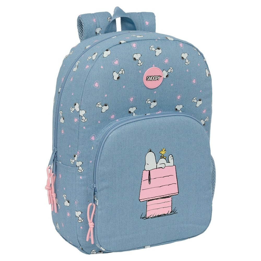 Mochila escolar 46x30 adapt. a carro Snoopy SAFTA