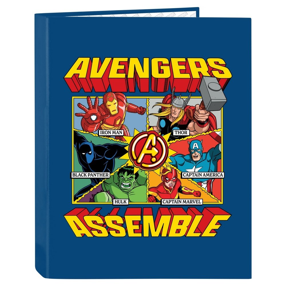 Carpeta Cartón Folio 4 Anillas Mixtas Avengers SAFTA