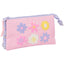 Portatodo Triple Safta Bouquet Rosa y Lila Marca Safta