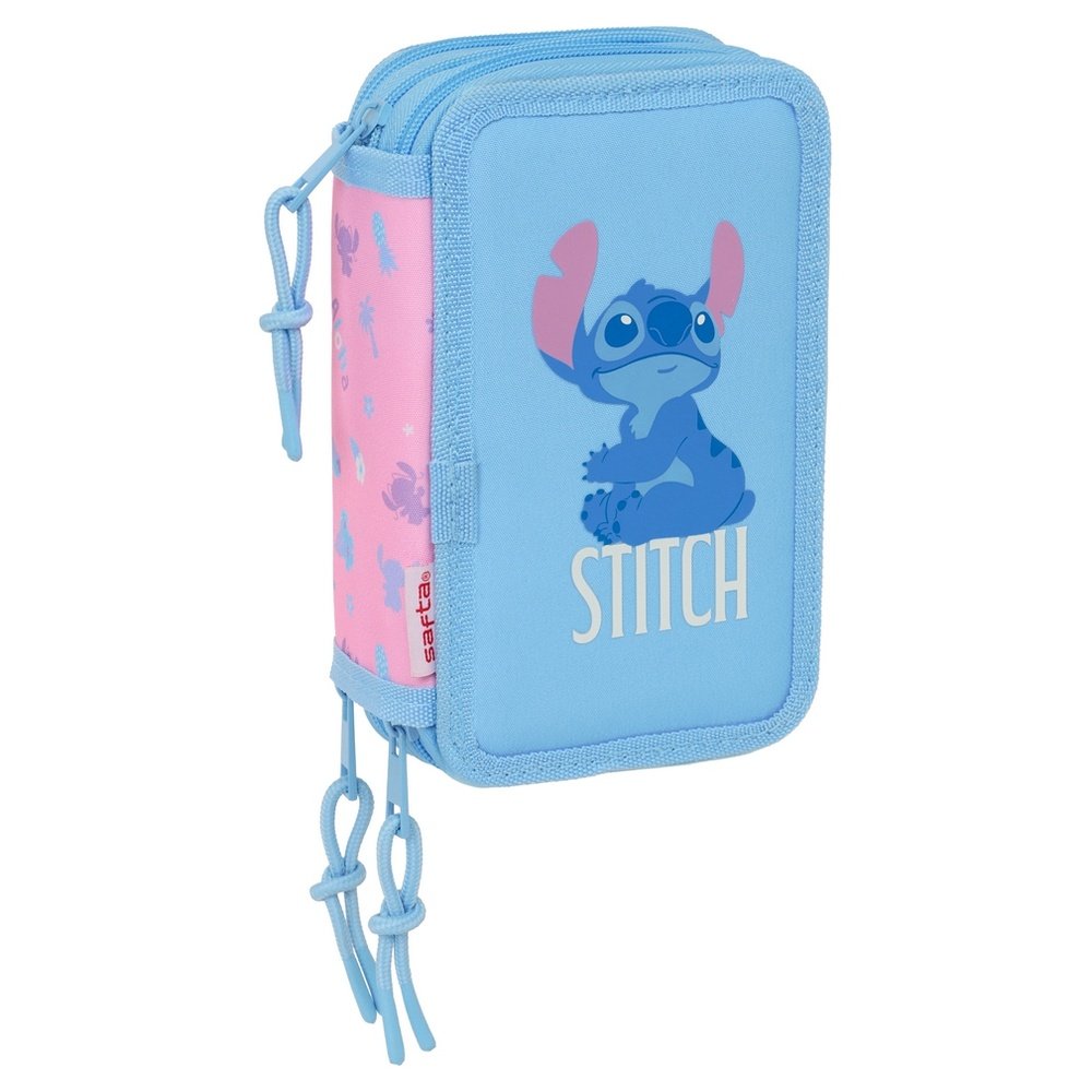Plumier triple 37 piezas Stitch Bright SAFTA