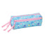 Portatodo triple pequeño con goma elastica Stitch Waves Turquesa SAFTA
