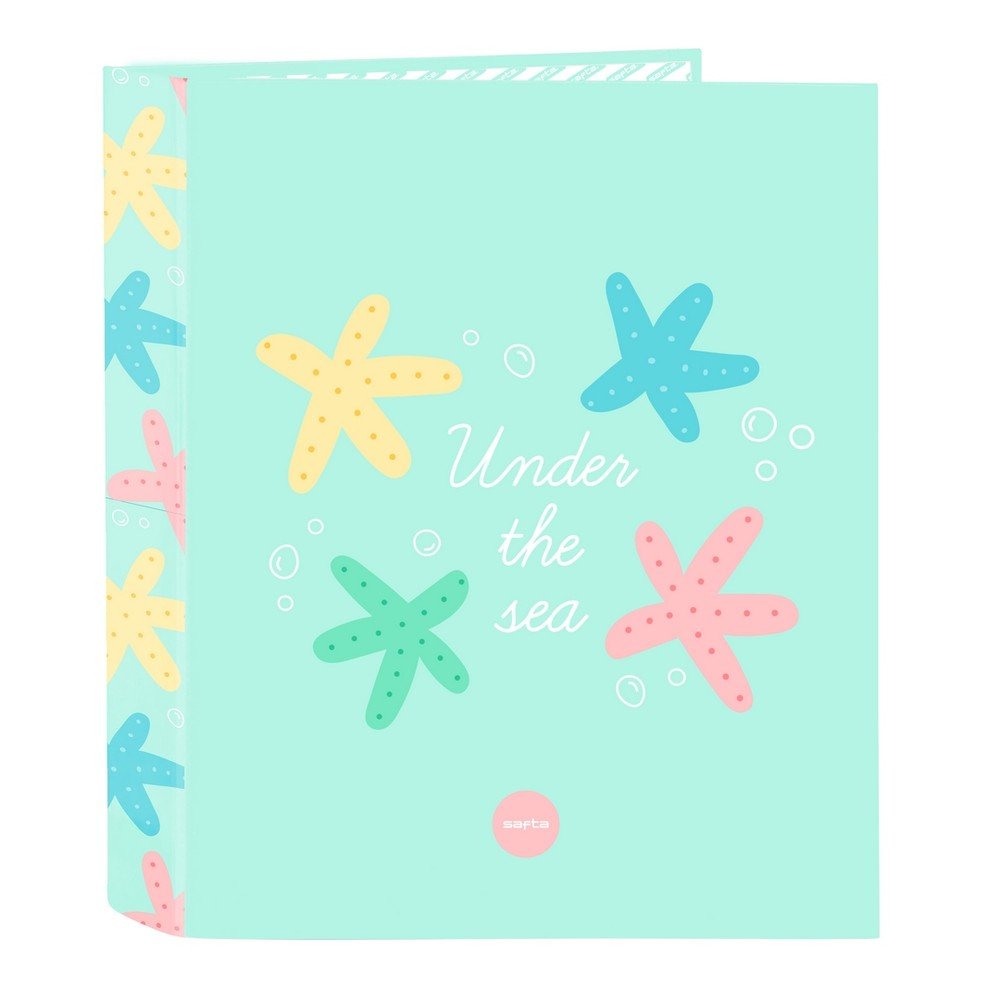 Carpeta Cartón Folio 4 Anillas Lomo Ancho Safta Estrellas