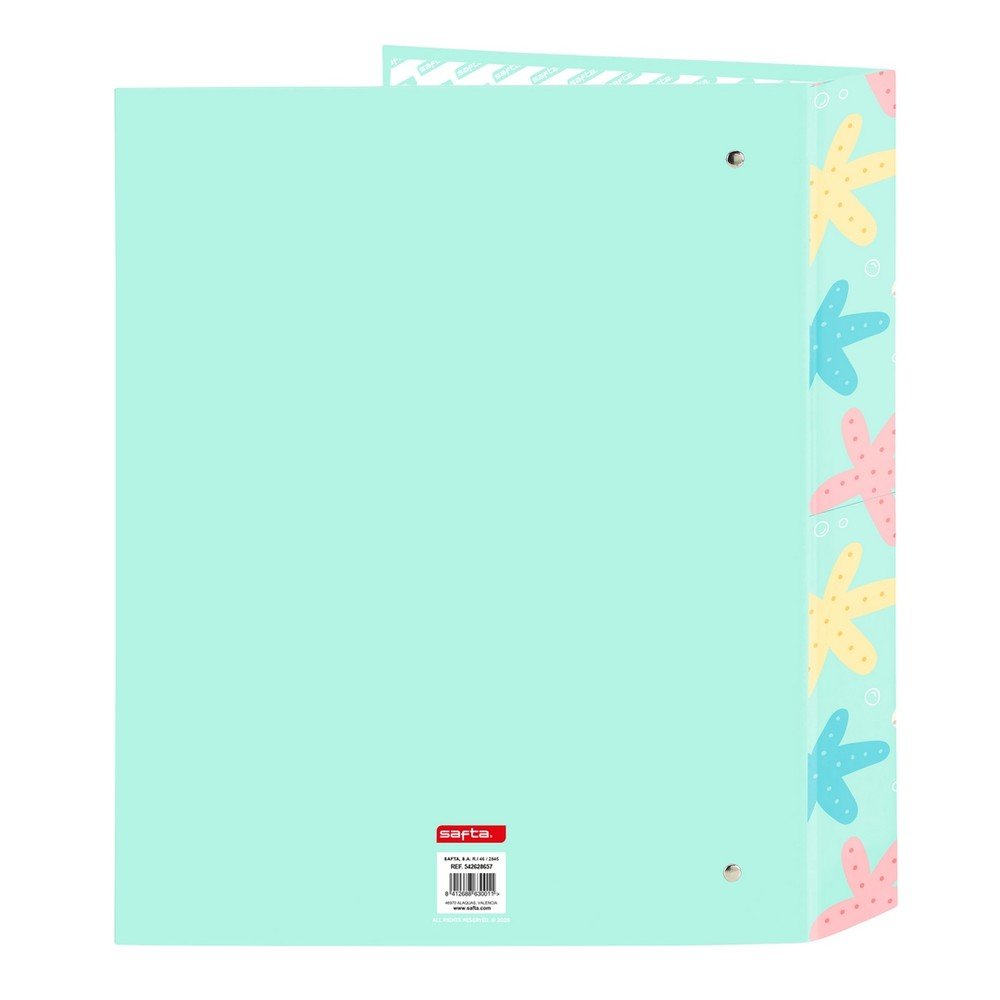 Carpeta Cartón Folio 4 Anillas Lomo Ancho Safta Estrellas